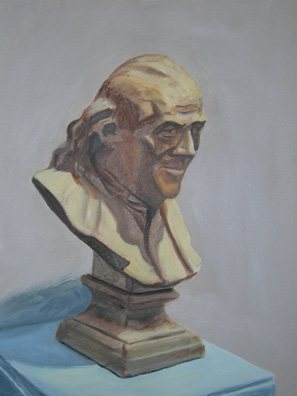 Benjamin Franklin Cast Painting